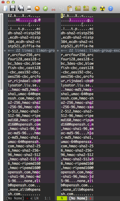 Vim diff packet